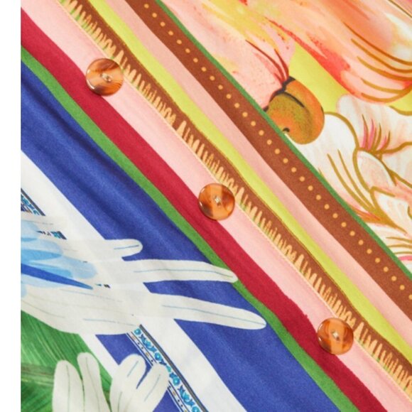 Farm Rio Women’s Double Scarfs Pastel Midi Dress - Picture 7 of 7